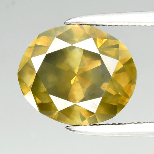 3.19ct 9.43x7.9mm Oval Natural Untreated Fancy Deep Green Diamond Africa SI1