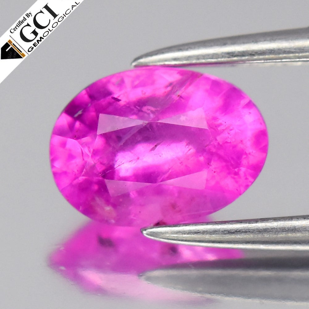 GCI CERTIFIED Rare! 0.53ct Oval Natural Pink Cobaltocalcite - Africa Gemstone — view 1