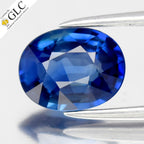 GLC CERTIFIED 1.60ct VVS Oval Natural Blue Sapphire - Heated, Africa Gemstone — view 1