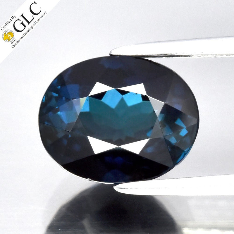 GLC CERTIFIED 2.63ct VVS Oval Natural Unheated Blue Indicolite Tourmaline Gem