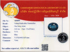 Laboratory report for GLC CERTIFIED 2.63ct VVS Oval Natural Unheated Blue Indicolite Tourmaline Gem