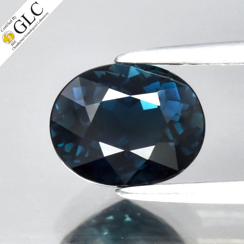 GLC CERTIFIED 1.11ct IF Oval Natural Greenish Blue Indicolite Tourmaline Gem