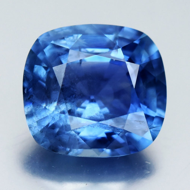 4.63ct 10.1x9.4mm Cushion Natural Blue Sapphire - Unheated, Sparkle Burma Gem