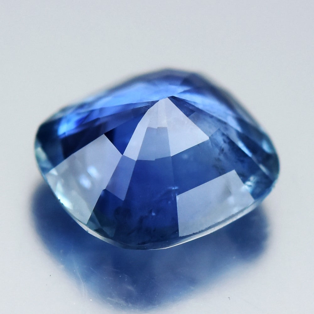 4.63ct 10.1x9.4mm Cushion Natural Blue Sapphire - Unheated, Sparkle Burma Gem — view 3