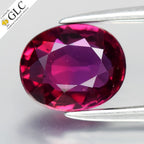 GLC CERTIFIED 1.05ct VVS Natural Purple Red Ruby - Unheated, Mozambique Gem — view 1