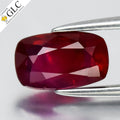 GLC CERTIFIED 1.03ct Cushion Natural Purplish Red Ruby - Unheated, Gemstone — view 1