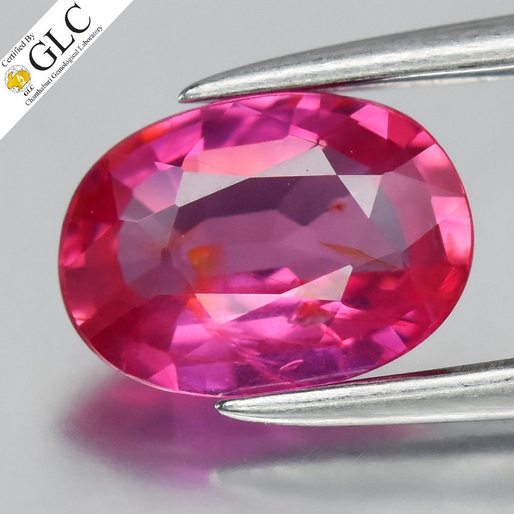 GLC CERTIFIED 1.03ct VS Oval Natural Pink Sapphire - Unheated, Mozambique Gem — view 1