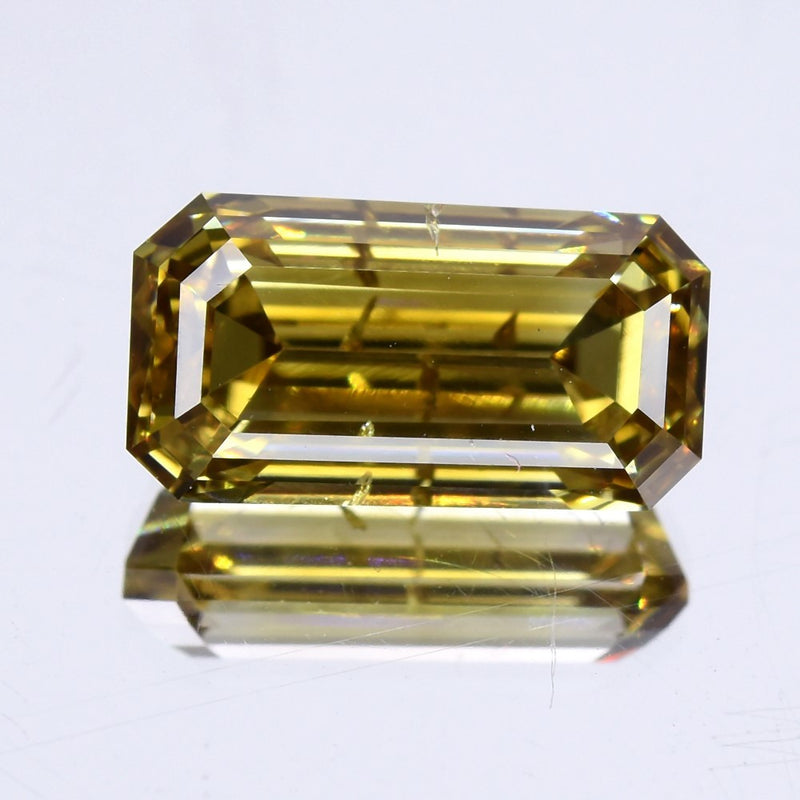 2.61ct Emerald Cut Natural Untreated Fancy Brownish Orange Diamond SI2