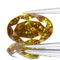 3.09ct Oval Natural Untreated Fancy Deep Orange Yellow Diamond SI2