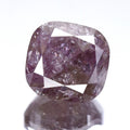 2.32ct 7.06x6.72mm Cushion Natural Untreated Fancy Deep Pink Purple Diamond I1