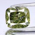 2.27ct 8.04x7.12mm Cushion Natural Untreated Fancy Yellowish Green Diamond I1