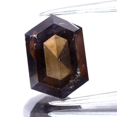 2.67ct Long Hexagon Natural Untreated Fancy Deep Chocolate Diamond SI2
