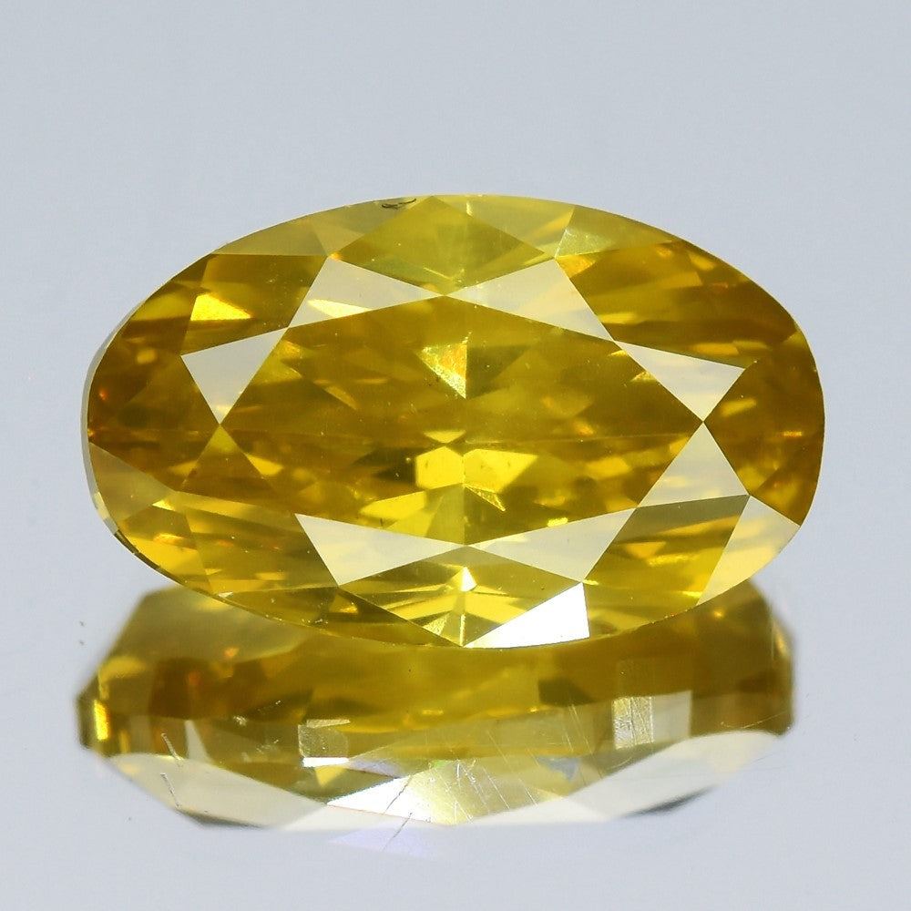 2.00ct 9.74x5.96mm Oval Natural Treated Fancy Yellow Diamond SI1 Africa