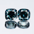 Pair 2pcs/2.07ct t.w Cushion Natural Treated Fancy Deep Blue Diamond SI1
