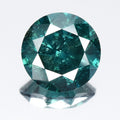 2.15ct 8.15mm Round Brilliant Natural Treated Fancy Bluish Green Diamond I1