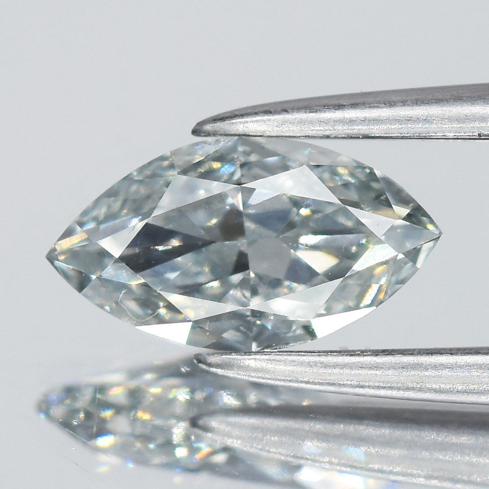 0.52ct 7.28x3.91mm Marquise Natural Treated Fancy Light Green Diamond VVS2 — view 1