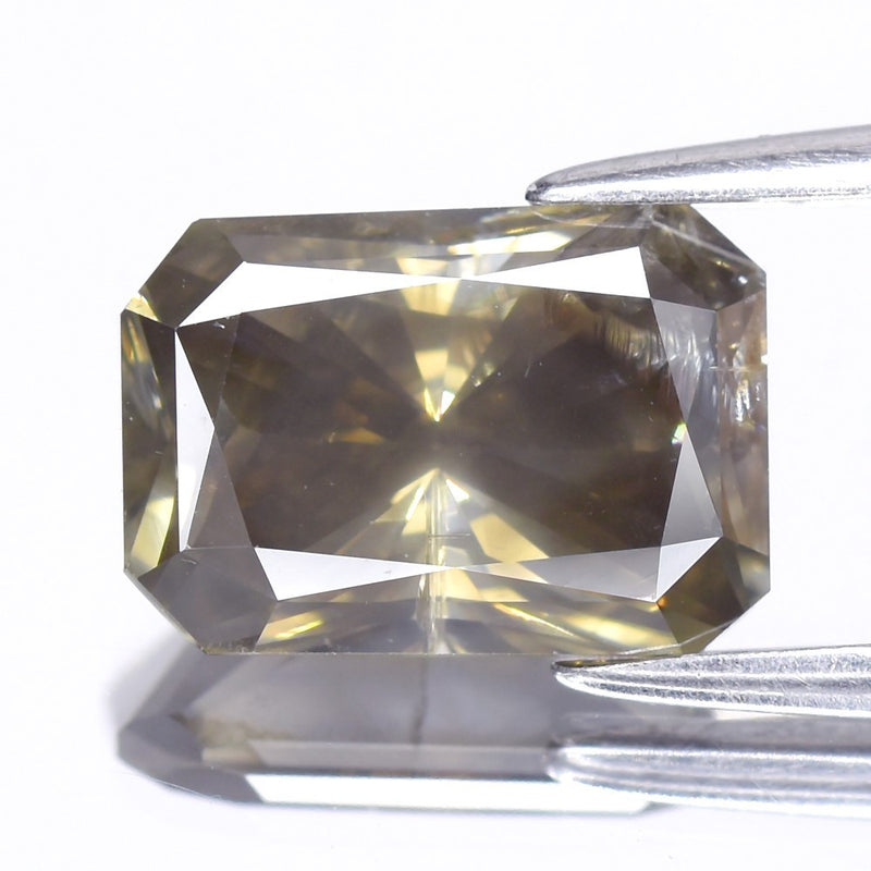 2.00ct 9.03x6.36mm Radiant Cut Natural Untreated Fancy Deep Gray Diamond SI1