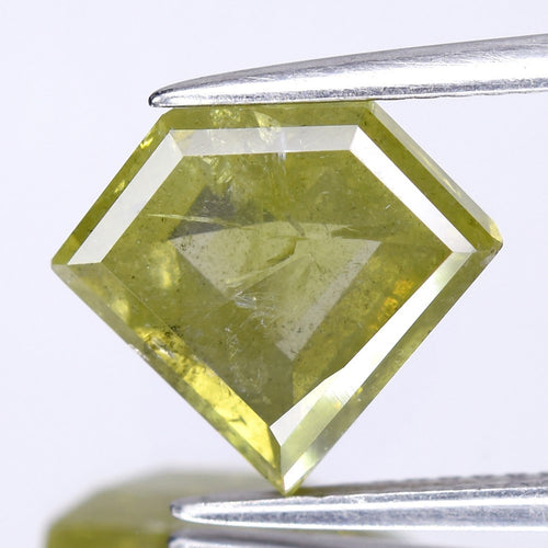 3.86ct Superman Cut Natural Untreated Fancy Yellow Green Diamond I1