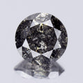 1.11ct Round Brilliant Natural Untreated Fancy Black Salt & Pepper Diamond — view 1