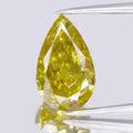 3.02ct 11.49x6.98mm Pear Natural Untreated Fancy Intense Orange-Yellow Diamond