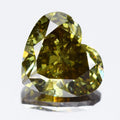 1.60ct Heart Natural Untreated Fancy Deep Yellowish Green Diamond SI2