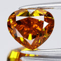 1.99ct Heart Natural Treated Fancy Deep Yellowish Orange Diamond VS1 Africa