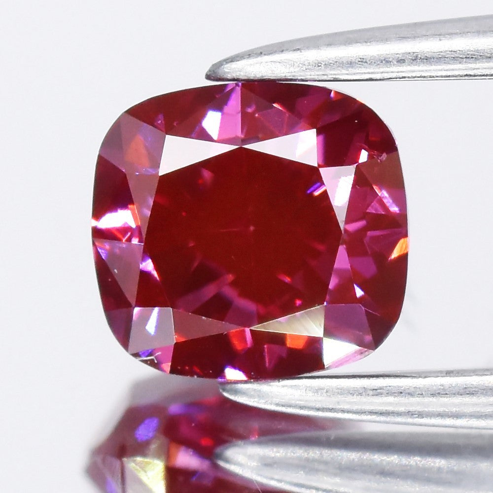 0.61ct Cushion Natural Treated Fancy Deep Purple Diamond VVS1 Africa