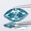 1.02ct 9.44x5.14mm Marquise Natural Treated Fancy Intense Blue Diamond I1