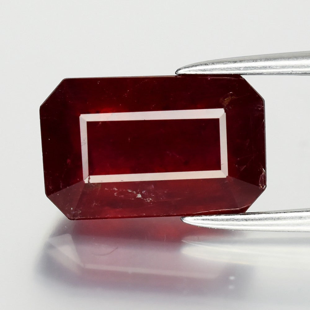 3.13ct 10.3x6.5mm Octagon Natural Red Ruby - Unheated Tanzania Gemstone