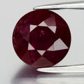 3.05ct 8mm Round Natural Purplish Red Ruby - Unheated Tanzania Gemstone