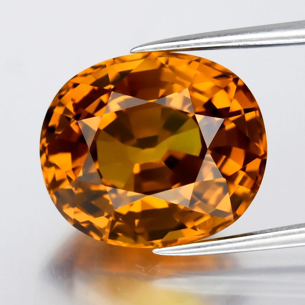 9.02ct 12.8x11mm IF Oval Natural Yellow Sapphire - Sparkle, Thailand Gemstone