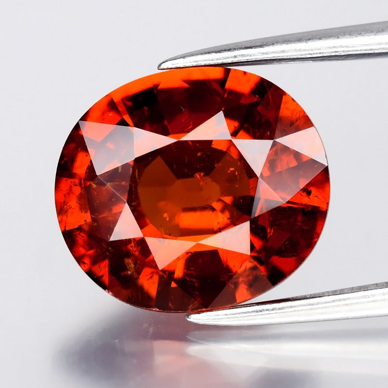 3.16ct 9.7x8.5mm Oval Natural Orange Spessartite Garnet - Namibia Gemstone