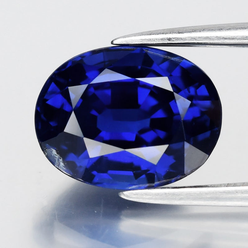 2.41ct 8.5x6.5mm VVS Oval Natural Royal Blue Sapphire - Heated, Ceylon Gem