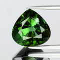 4.21ct 10.3x10mm VVS Pear Natural Green Tourmaline - Unheated, Africa Gem — view 1