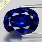 EMIL Certified Big 6.13ct VVS Oval Natural Blue Sapphire - Heated Thailand Gem