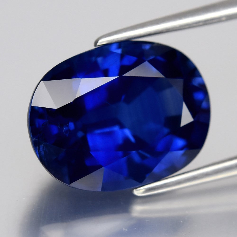 EMIL Certified Big 6.13ct VVS Oval Natural Blue Sapphire - Heated Thailand Gem — view 2