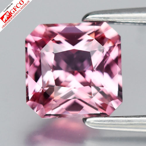 GFCO CERTIFIED 0.95ct IF Octagon Natural Pink Sapphire - Heated, Sri Lanka — view 1