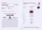 Laboratory report for GFCO CERTIFIED 0.90ct Oval Natural Pigeon Blood Red Ruby - Heated, Burma Gem
