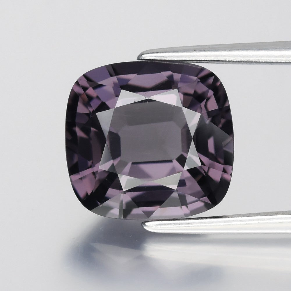3.86ct 9.5x9mm IF Cushion Natural Purple Spinel - Elegant, Burma Gemstone — view 1