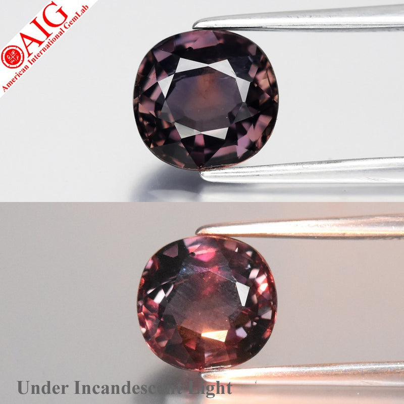 AIG CERTIFIED Unheated 2.60ct VS Natural Color Change Sapphire - Madagascar