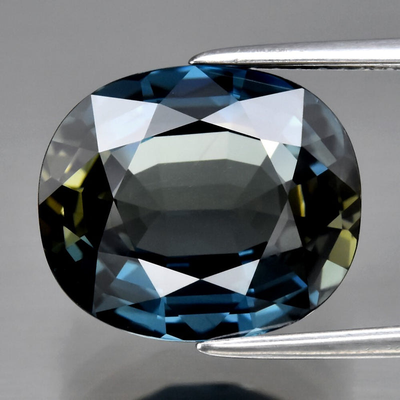 Big! 5.73ct 12x10.3mm IF Clean Oval Natural Teal Sapphire AustraliaGemstone