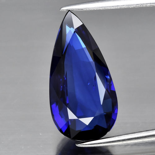 Big Rare! 5.08ct 15.8x8mm VVS Pear Royal Blue Sapphire MadagascarGemstone