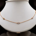 1.98ct t.w 9pcs Unheated Multi-Color Sapphire Pink Gold 18K Necklace 20 Inc. — view 1