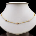 1.98ct t.w 9pcs Multi-Color Unheated Sapphire Yellow Gold 18K Necklace 20 Inc. — view 1