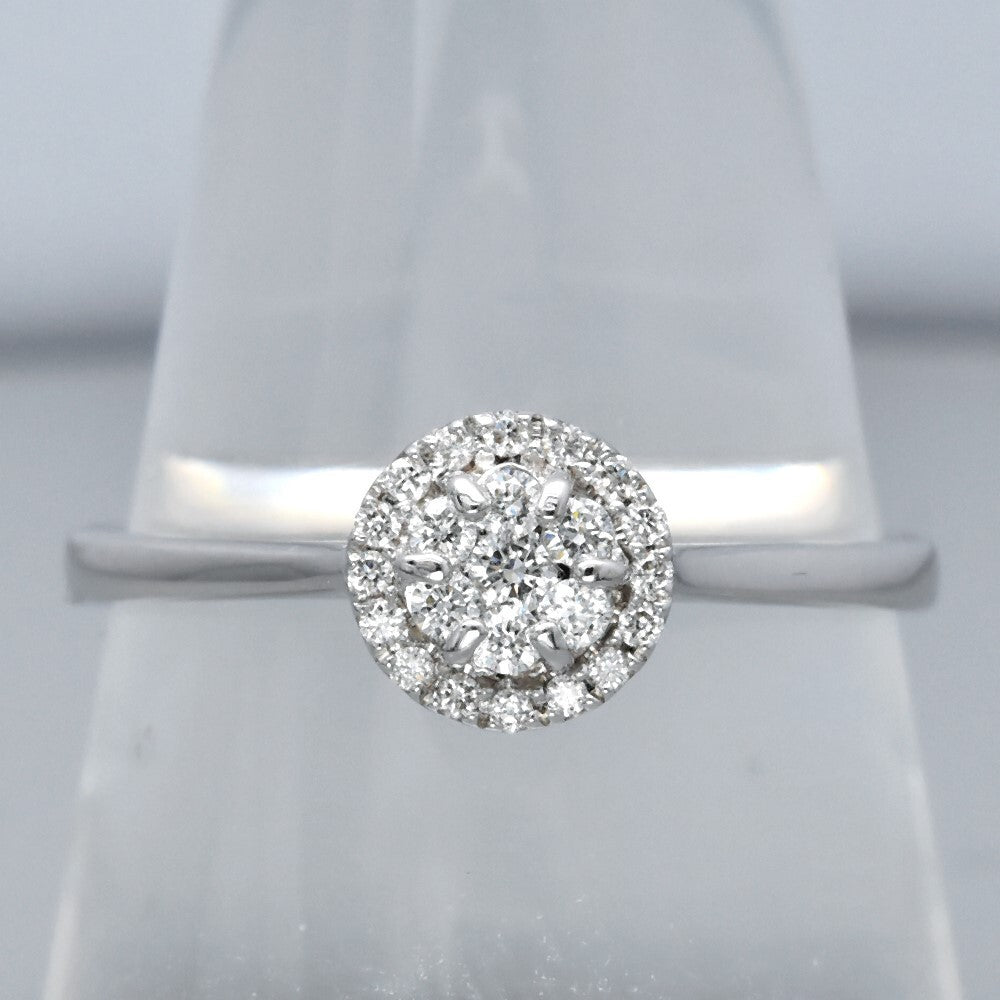 Natural Diamond Ring in 18K WHITE GOLD 0.21ct t.w 27pcs E/VVS Diamond — view 1