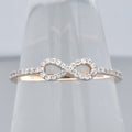 Natural Diamond Ring in 18K PINK GOLD 0.13ct t.w 41pcs E/VVS Diamond — view 1