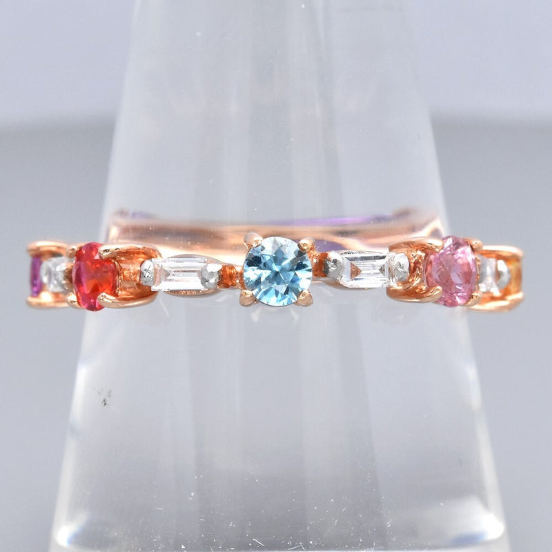 Fancy Color Sapphire Gemstone &amp; Diamond E/VVS Ring 1.33ct in 18K PINK GOLD
