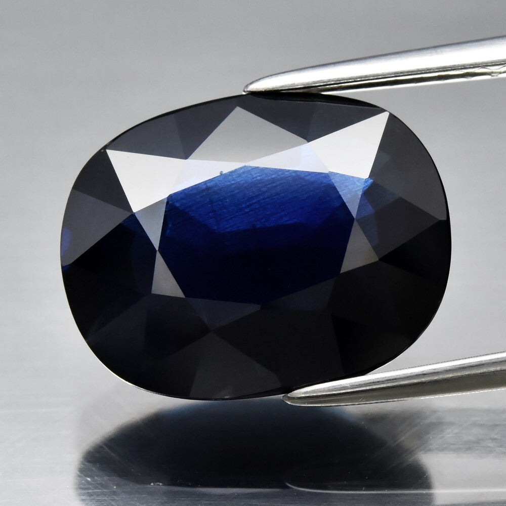 5.44ct 12.8x10mm Oval Medium Blue Sapphire AfricaGemstone