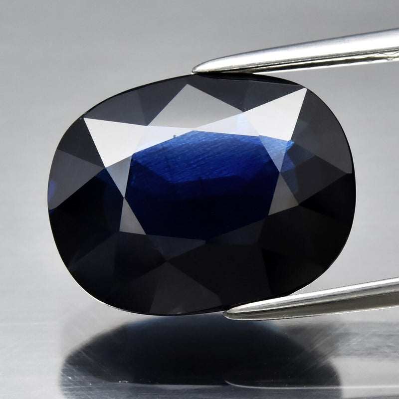 5.44ct 12.8x10mm Oval Medium Blue Sapphire AfricaGemstone