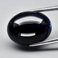 25.61ct 18.2x14.8mm Oval Cabochon Medium Blue Sapphire Thailand Heated, Big!